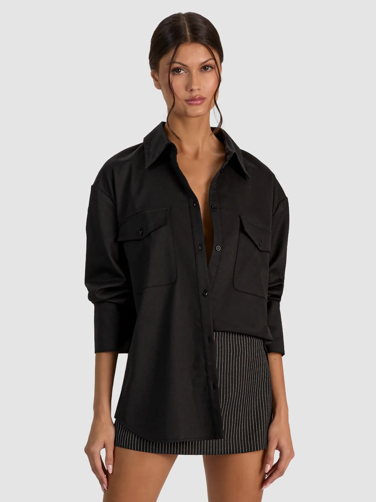 Finely Oversized Utility Shirt by Alice + Olivia