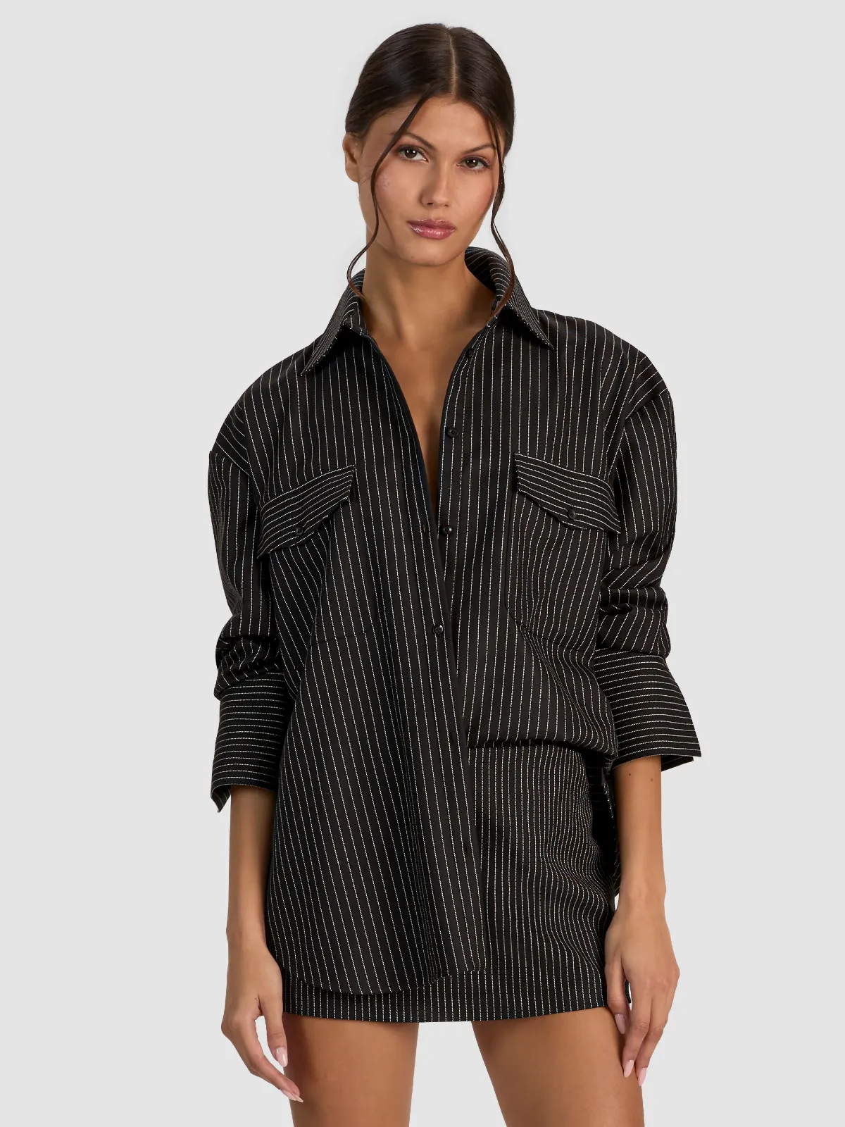 Finely Oversized Utility Shirt by Alice + Olivia