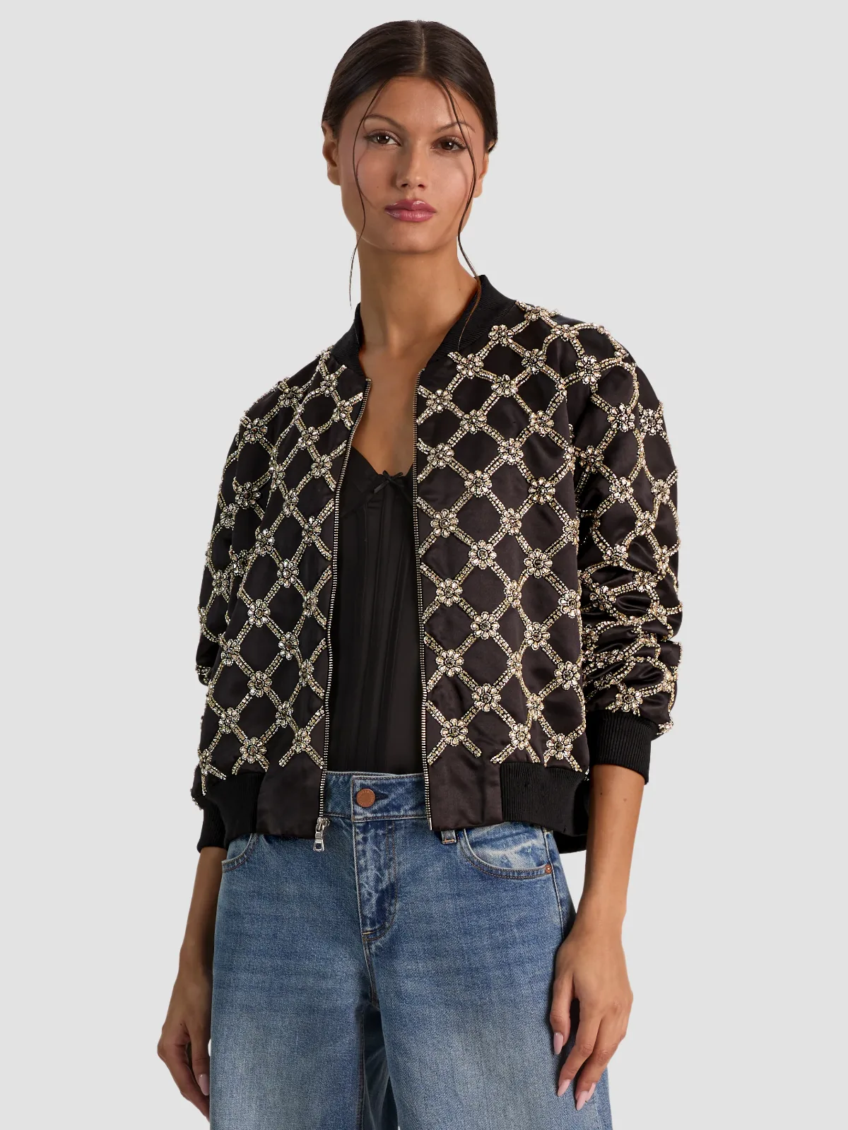 Willie Embellished Bomber Jacket by Alice + Olivia