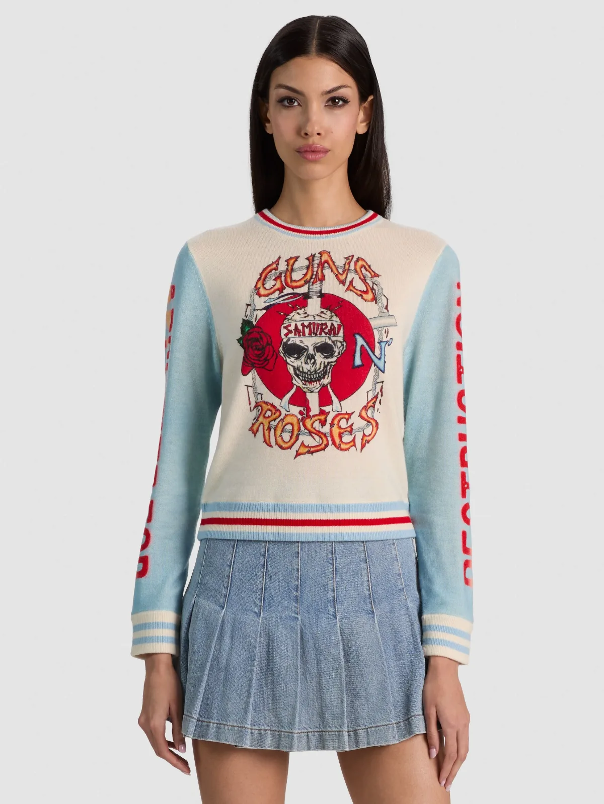 Carolee Wool Printed Pullover - Appetite for Destruction by Alice + Olivia