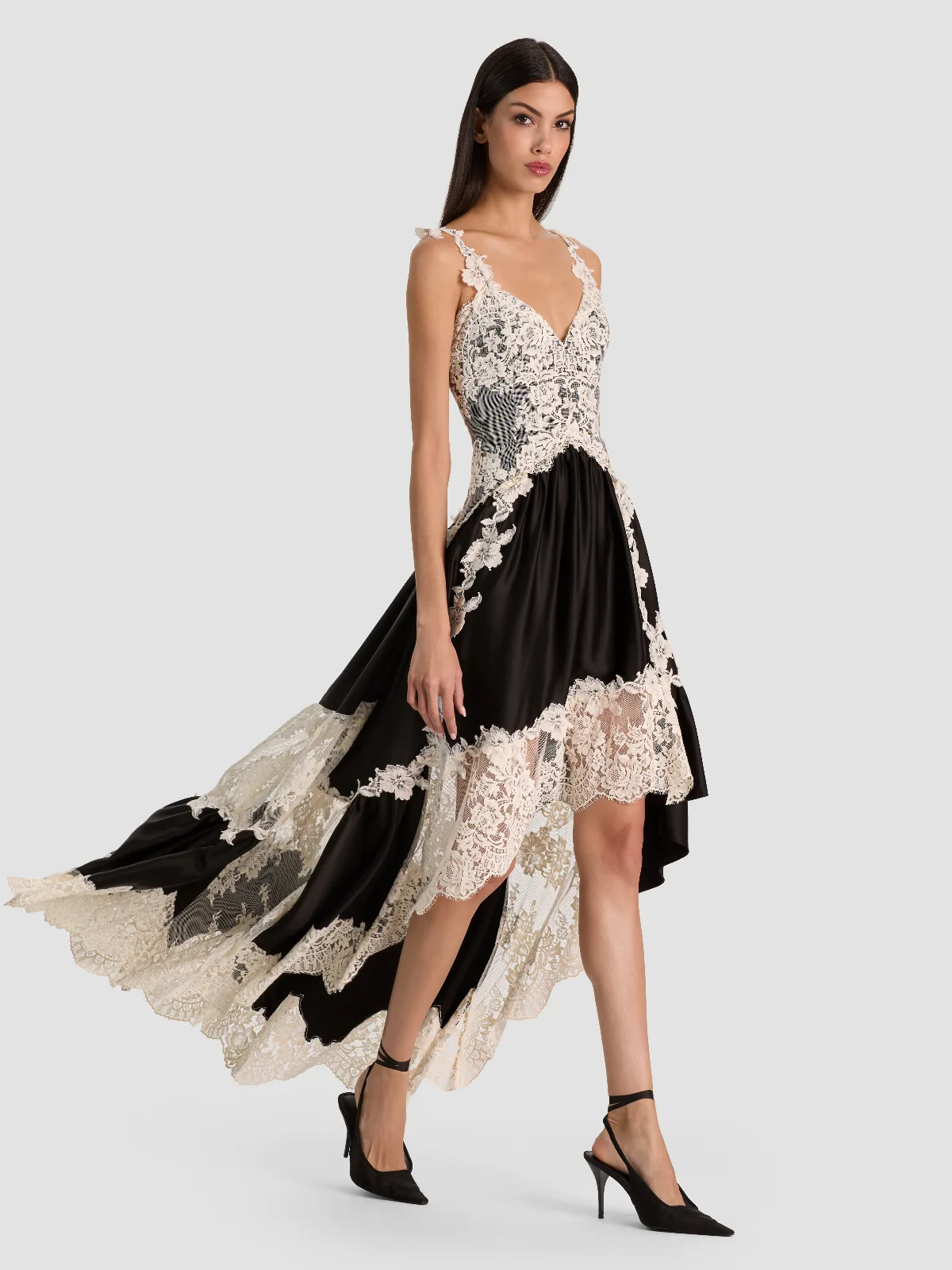 Adla Asymmetrical Lace Dress by Alice + Olivia