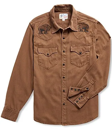 Denim Long Sleeve Pearl Snap Shirt by Tecovas