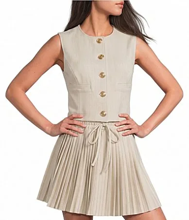 Button Down Vest by A Loves a
