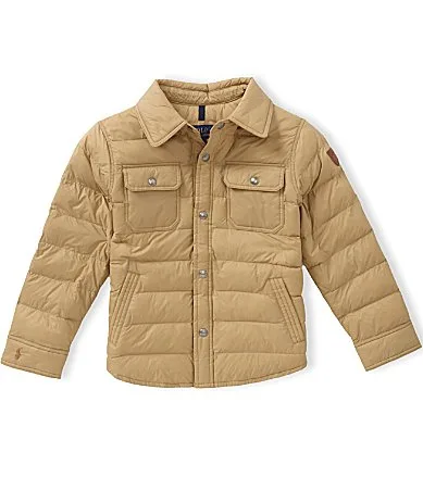Long Sleeve Quilted Shirt Jacket by Polo Ralph Lauren