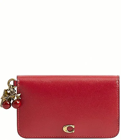 Essential Slim Cherry Charm Card Case by Coach