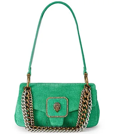 Pimlico Suede Croc Chain Shoulder Crossbody Bag