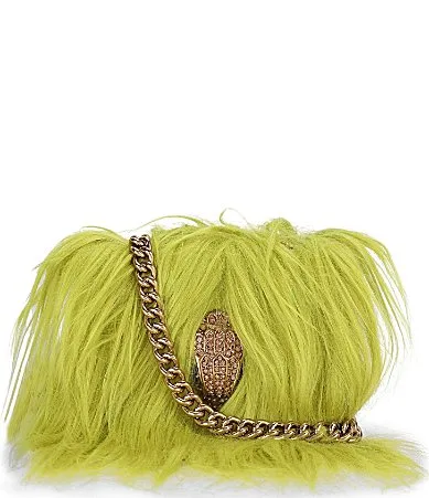 London Micro Kensington Eagle Faux Fur Crossbody Bag by Kurt Geiger