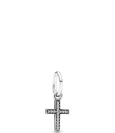 Sparkling CZ Sterling Silver Cross Dangle Charm by Pandora