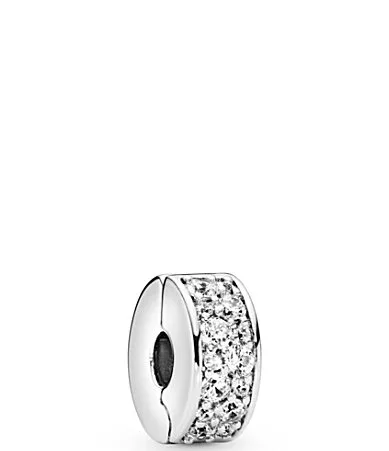 Pave Clip Sterling Silver Charm by Pandora