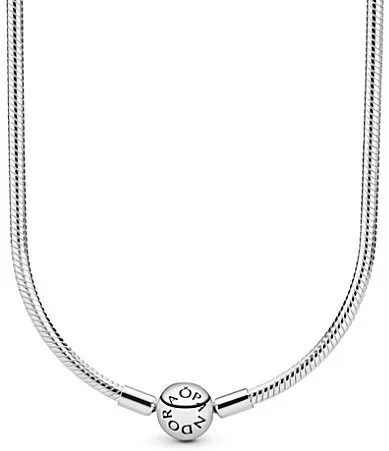 Ball Snake Charm Chain Sterling Silver Necklace by Pandora