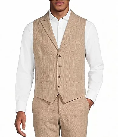 Herringbone Peak Lapel Suit Separates Vest by Murano