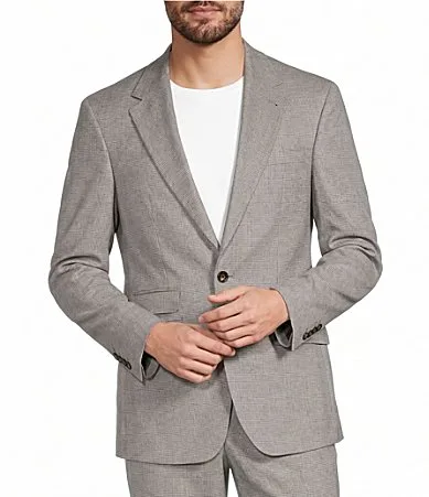 Coordinating Slim Fit Glen Plaid Suit Separates Jacket by Murano