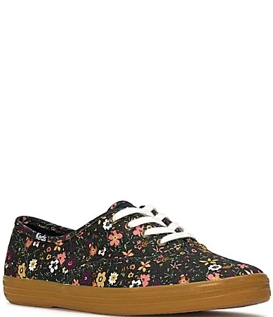 Champion Floral Print Canvas Lace Up Sneakers by Keds