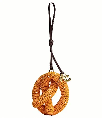 Crochet Pretzel Bag Charm by Coach