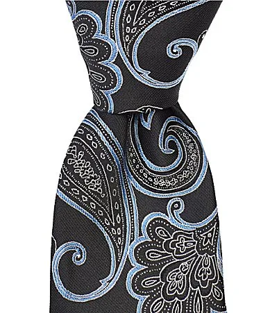 Linus Paisley Traditional Silk Blend Tie by Turnbury