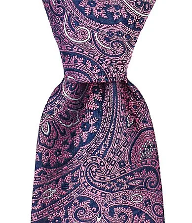 Opulent Paisley Print Traditional Silk Blend Tie by Turnbury