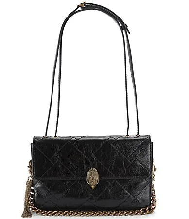 Celia Quilted Flap Leather Shoulder Bag by Kurt Geiger