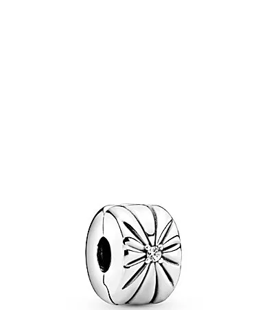 Crystal Sunburst Clip Sterling Silver Charm by Pandora