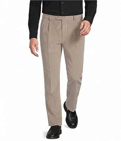 Madison Avenue Collection Pleated Corduroy Pants by Cremieux