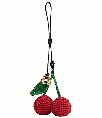 Crochet Cherry Bag Charm by Coach