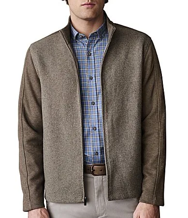 Mixed Media Brushed Twill Wool-Blend Jacket by Johnston & Murphy