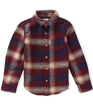 Long Sleeve Shadow Plaid Flannel Shirt by Levi's