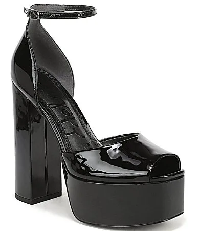 Kirra Patent Leather Ankle Strap Platform Dress Sandals