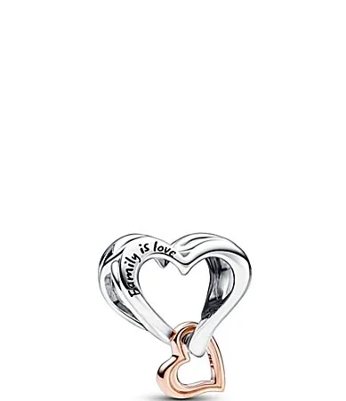 Two Tone Openwork Infinity Heart Charm by Pandora