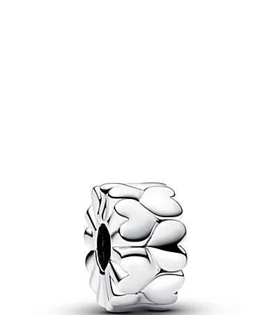 Heart Pattern Clip Sterling Silver Charm by Pandora