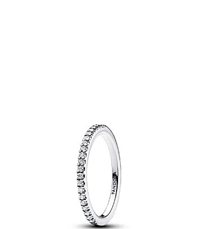 Sparkling Sterling Silver Band Ring by Pandora