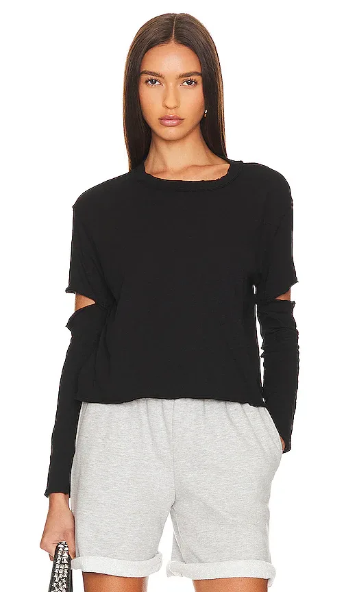 Elbow Cut Long Sleeve Top