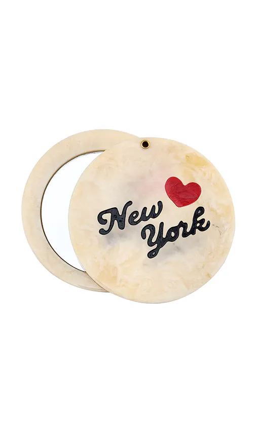 Hand-Painted I Love New York Compact Mirror by Solar Eclipse