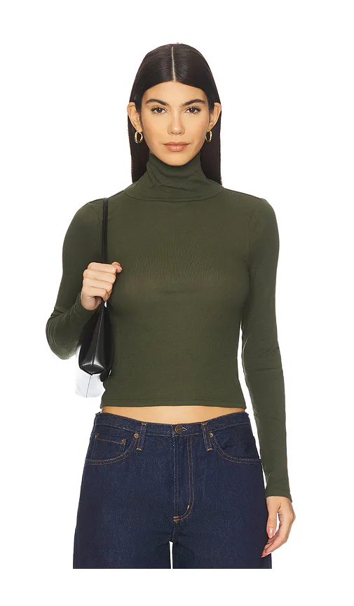 Crop Turtleneck Top by Bobi
