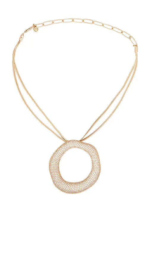 Open Circle Pave Necklace by Ettika