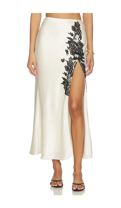 SAU LEE Elva Satin Skirt by Lee