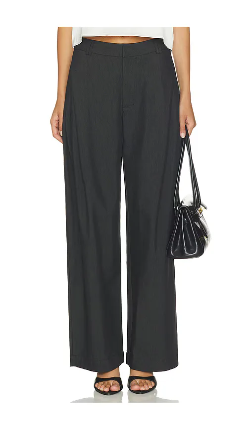 Wide-Leg Tapered Tailored Trousers by Cubic London