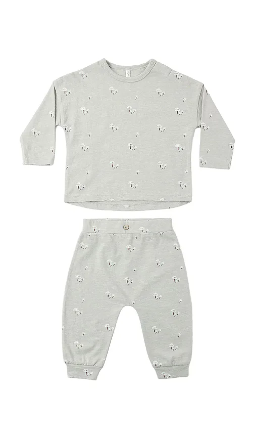 Rylee + Cru Long Sleeve Tee + Pant Set Mushrooms by Rylee  Cru