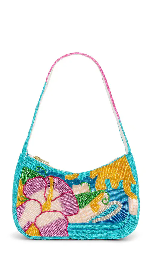 8 Other Reasons Beaded Floral Shoulder Bag by 8 Other Reasons