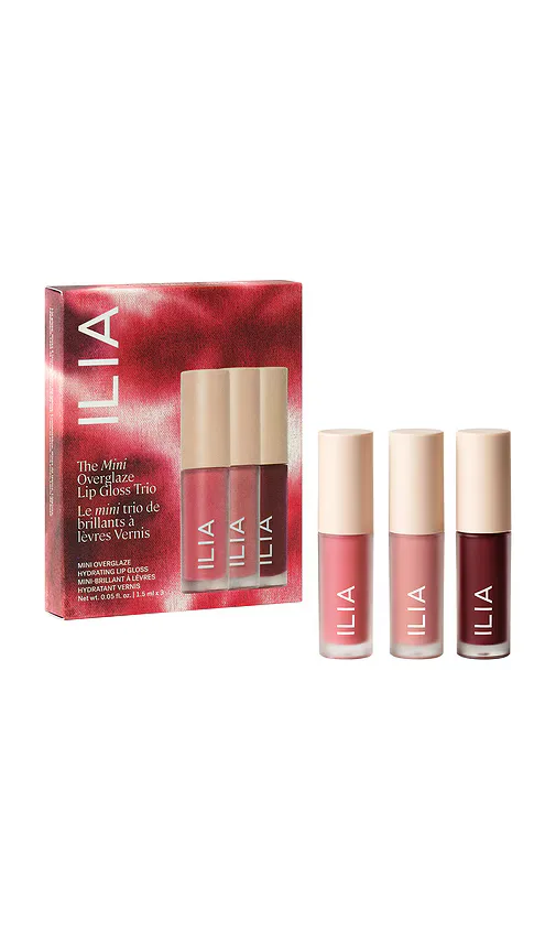 ILIA Overglaze Lip Gloss Deluxe Trio in Slip, Crystaline & Resin by Ilia