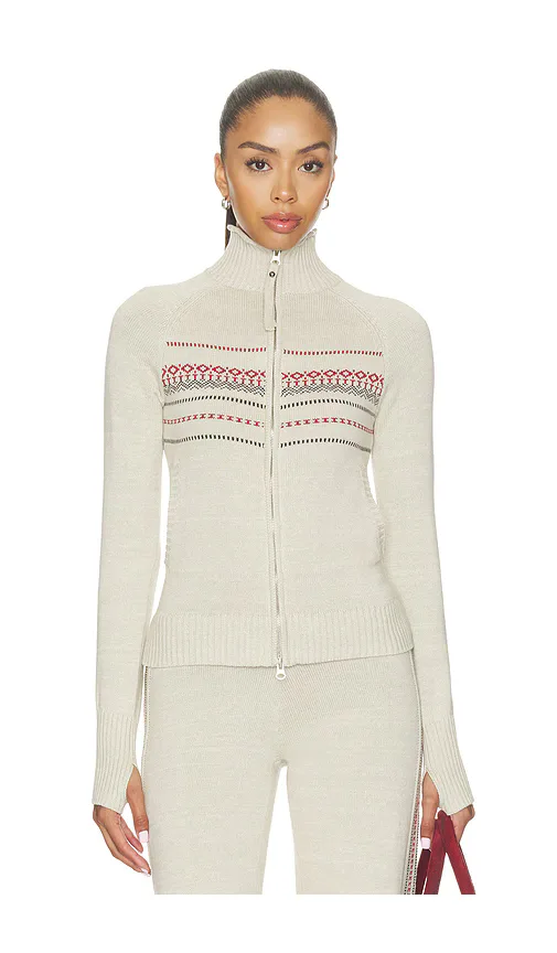 Kingston Cotton Knit Zip Up Sweater by Frankies Bikinis