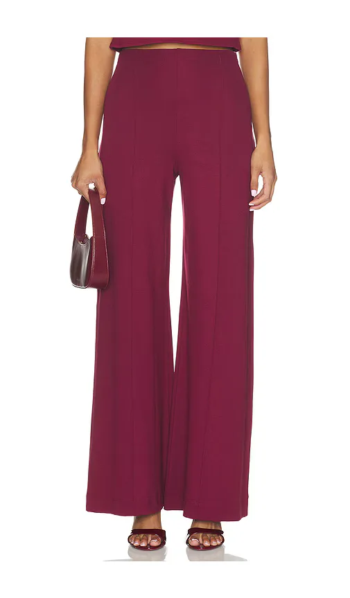Ponte Knit Long Wide Leg Pant by Ripley Rader