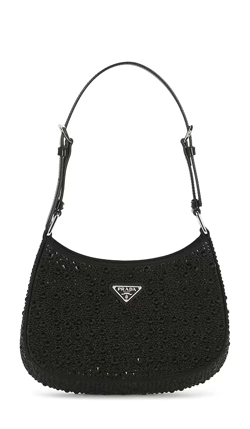 Prada Satin Embellished Cleo Shoulder Bag by Fwrd Renew