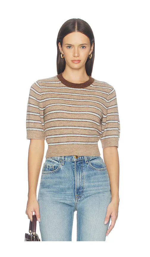 Emilli Stripe Crop Sweater by Lovers and Friends