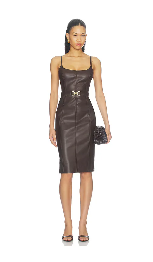 Halia Buckle Midi Dress by L'AGENCE