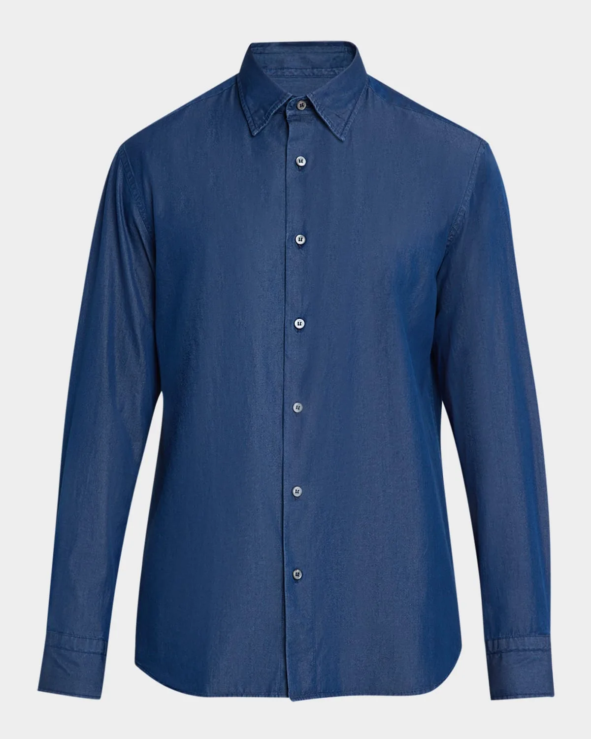 Cotton Denim Casual Button-Down Shirt