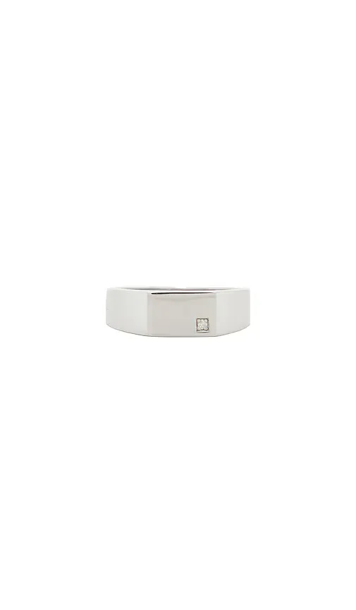 Geo Signet Ring with Diamond by Miansai