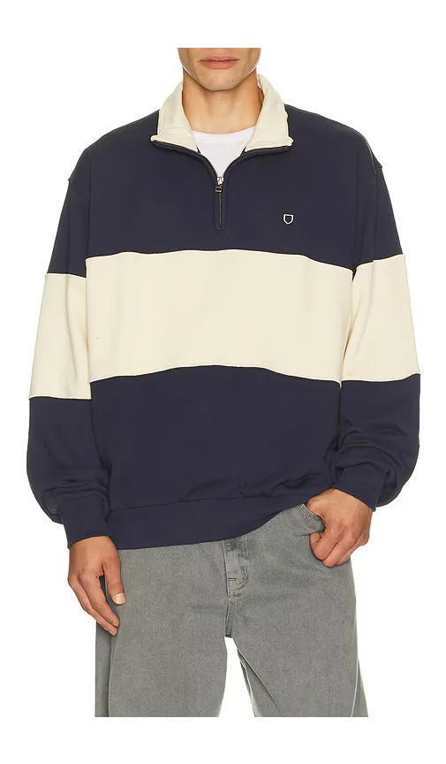 Danville Fleece Quarter Zip Sweater by Brixton