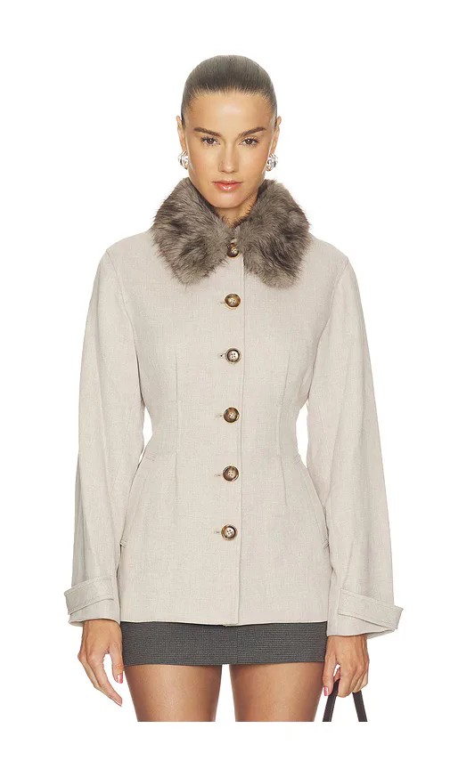 Severine Dickey Coat with Collar by Veronica Beard