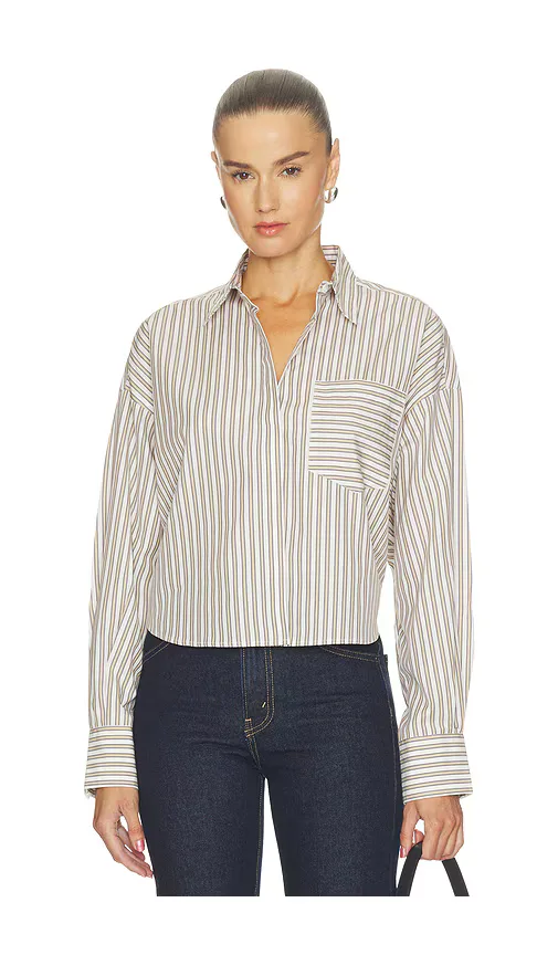 Marin Cropped Striped Shirt by rag & bone