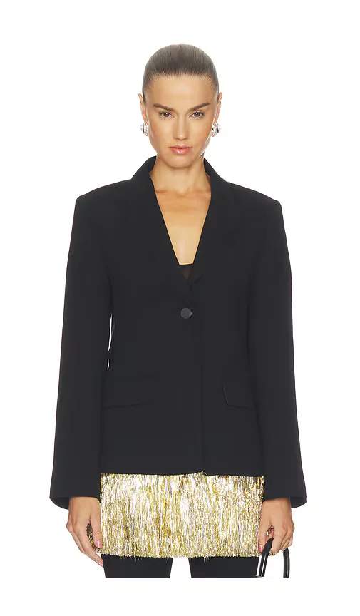Odette Crepe Fringe Blazer by Simonmiller